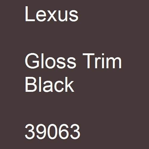 Lexus, Gloss Trim Black, 39063.